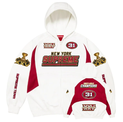 Supreme New York Champions Hoodie “White / Red