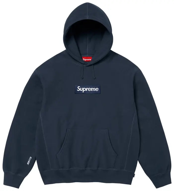 Supreme Box Logo Hooded Sweatshirt 'Navy'