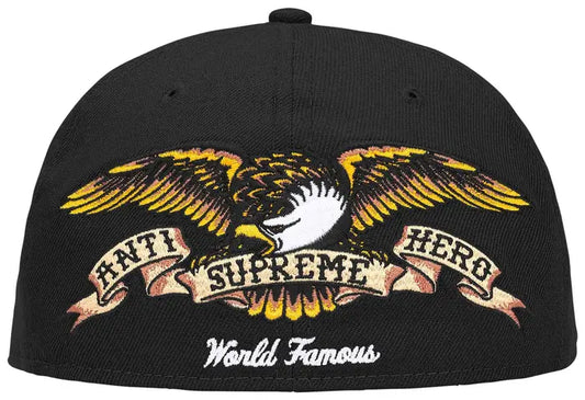 Supreme x Antihero New Era 'Black'