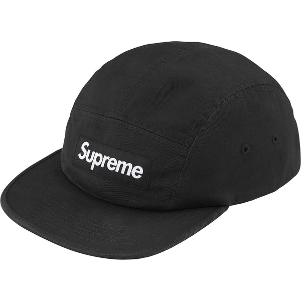 Supreme Washed Chino Twill Camp Cap Black