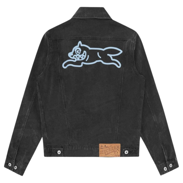Icecream running dog denim trucker jacket black