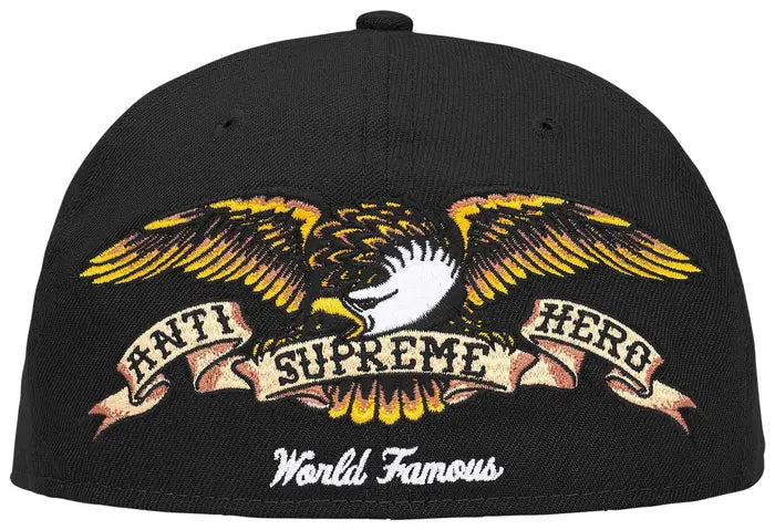 Supreme x Antihero New Era 'Black'