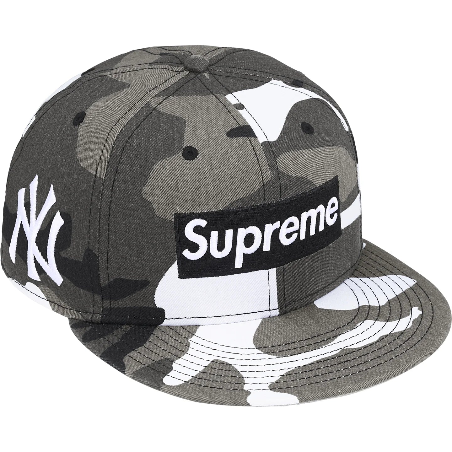 Supreme x MLB Teams Box Logo New Era 'Snow Camo New York Yankees'