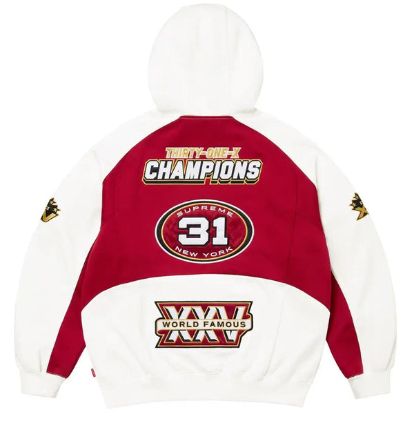 Supreme Football Zip Up Hooded Sweatshirt 'White'