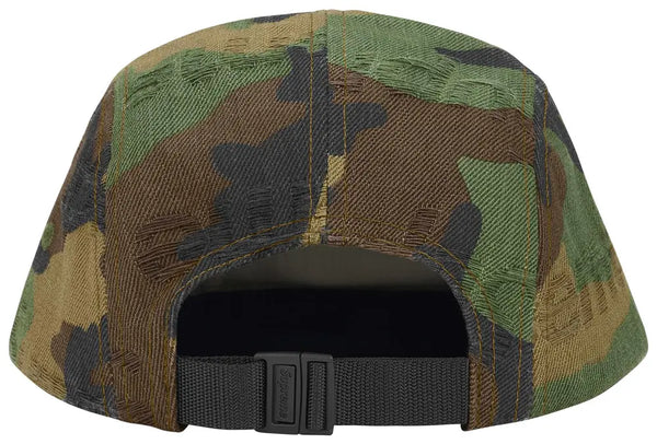 Supreme Jacquard Logos Denim Camp Cap 'Woodland Camo'