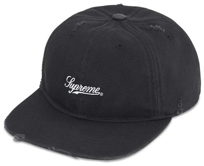 Supreme Distressed Script 6-Panel 'Black'