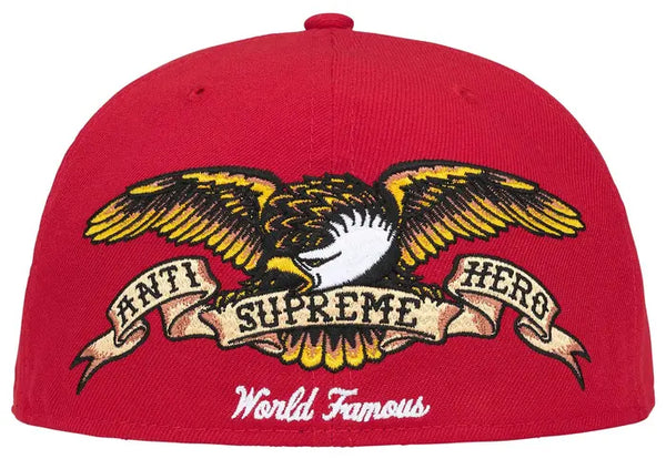 Supreme x Antihero New Era 'Red'
