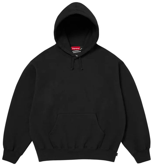 Supreme Satin Appliqué Hooded Sweatshirt 'Black'